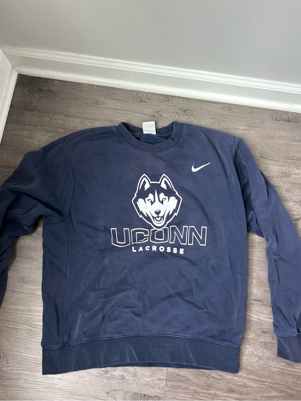 Nike Navy UConn Lacrosse Crewneck Sweatshirt - Men